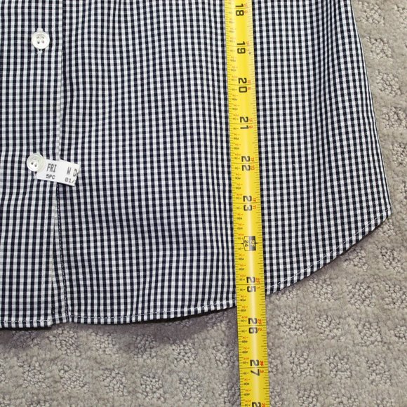 J Crew Size Small Habaerdashery Black and White Check Button Up Shirt - LIKE NEW - Picture 6 of 7